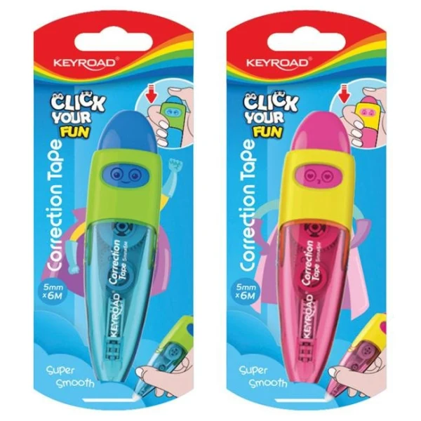 Korekčna páska - pero KEYROAD, blister, 5 mm x 6 m 
