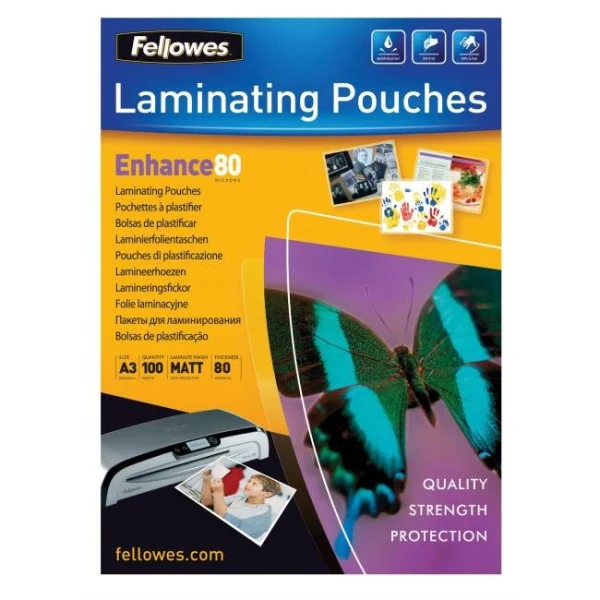Laminovacie fólie Fellowes 303x426 A3 80mic matné 