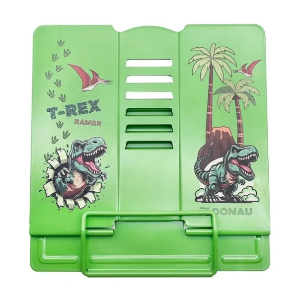 Stojan na knihy DONAU kovový, motív T-REX 