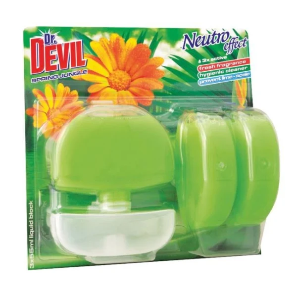 Dr. Devil závesný WC gél 3 x 55 ml - Spring Jungle 