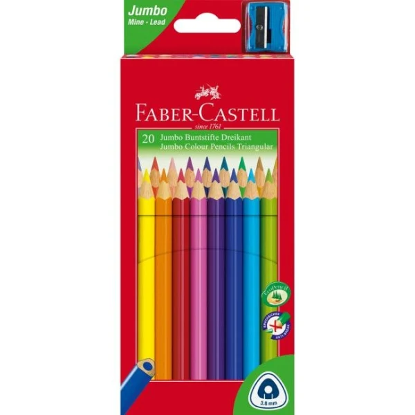 Farbičky Faber Castell Junior grip, 20 ks 