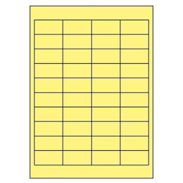 Etikety 48,5x25, 4mm žlté, 100 hárkov 