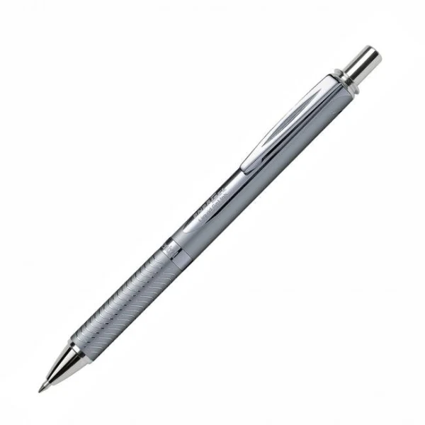 Gélový roller Pentel Energel Steel, strieborný 