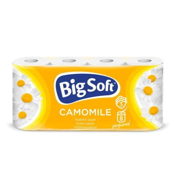 Toaletný papier 3-vrstvový Big Soft Camomile 8ks, 16,5m 