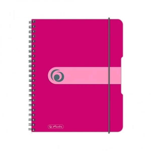 Blok poznámkový štvorčekový Herlitz Easy Orga A5 80 listov tmavoružový 