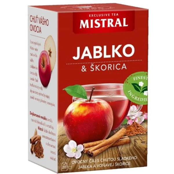 Čaj MISTRAL ovocný Jablko a škorica HB 40 g 