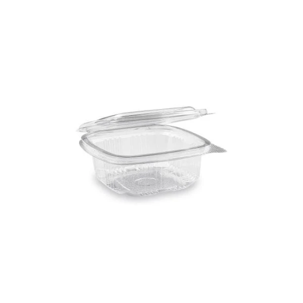 Miska hranatá priehľadná s viečkom 250 ml PET (50 ks) 