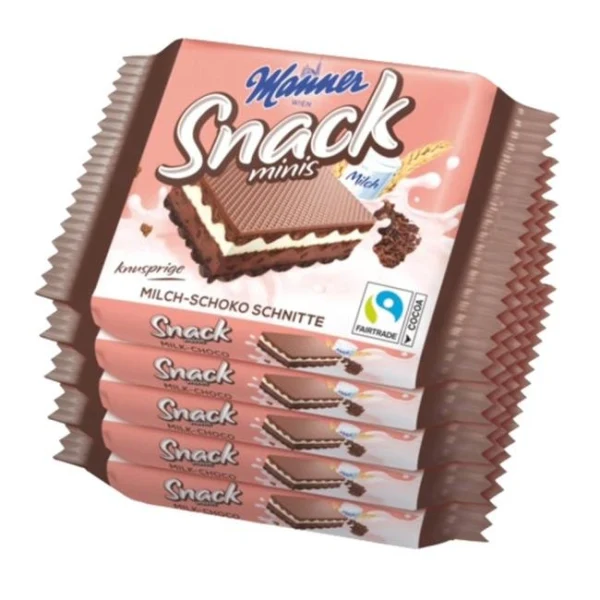 Oblátky Manner Snack Minis kakaové 28 x 25g 