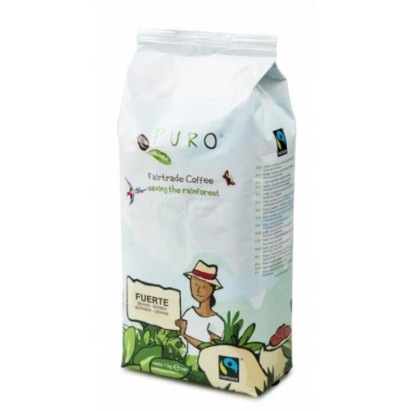 Káva Fairtrade Puro Fuerte zrnková 1 kg 