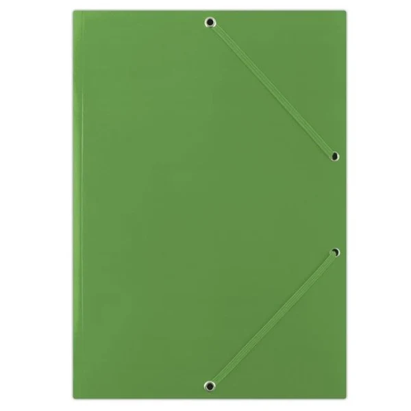 Kartónový obal lesklý s gumičkou DONAU zelený 