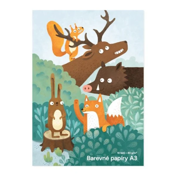 Farebný papier A3 10 listov 