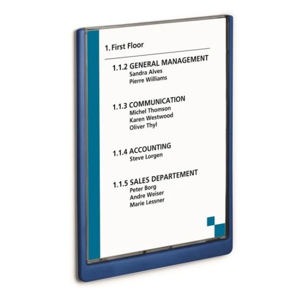 Informačná tabuľka Click Sign 210x297 modrá 