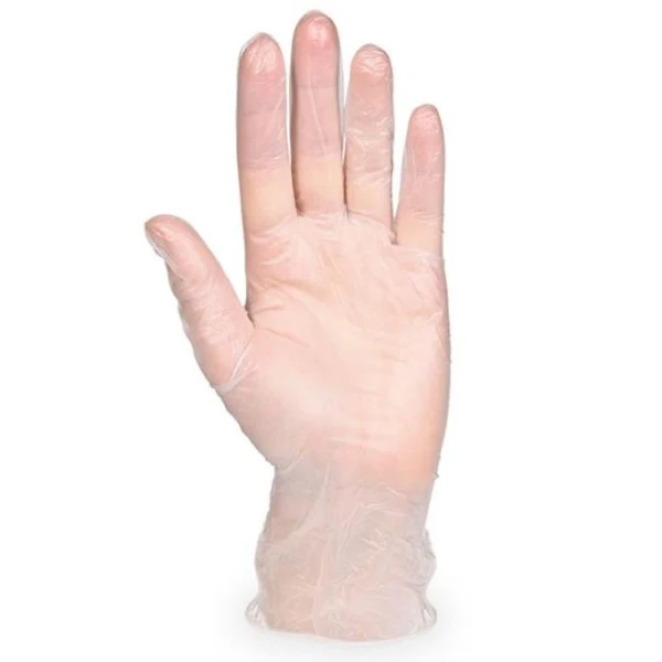 Rukavice jednorazové, vinylové, nepudrované, biele veľ. 7/S (100 ks) 