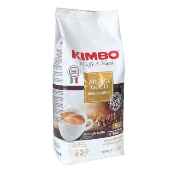 Káva KIMBO Aroma Gold, zrnková 1 kg 