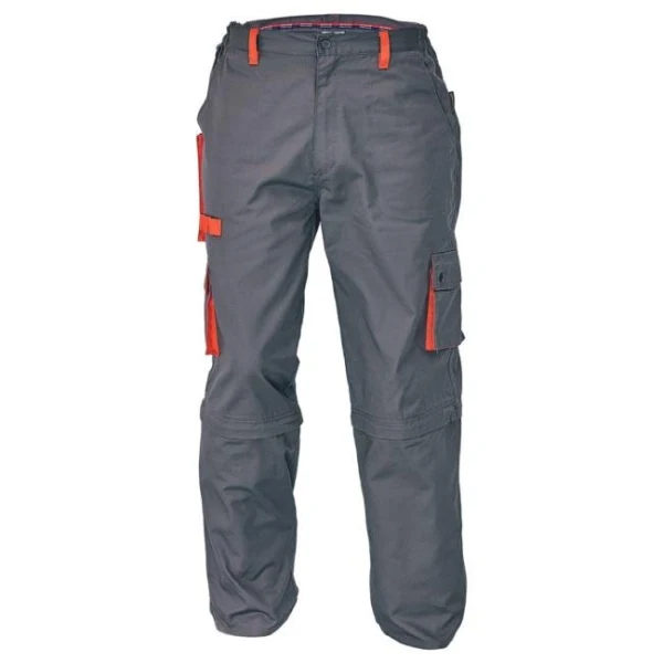 Nohavice Desman 2v1 sivá/oranžová č.54 