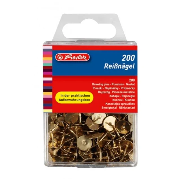 Pripináčiky zlaté Herlitz 200ks 