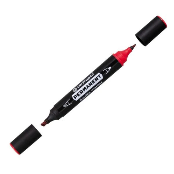 Permanentný popisovač Centropen 1666 double červený 