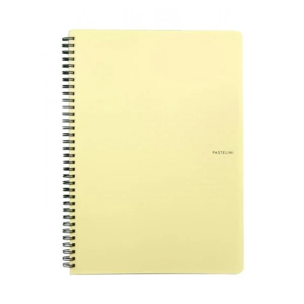 Poznámkový blok A4 Karton PP Pastelini žltý 