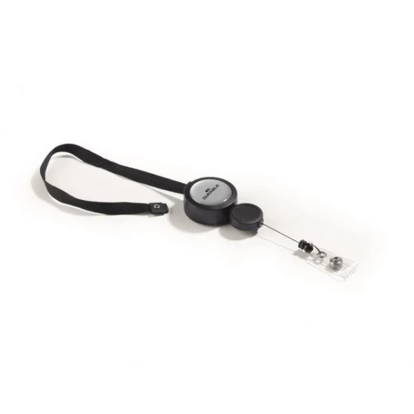 Závesný remienok DURABLE JOJO PLUS s kotúčom čierny 10ks 