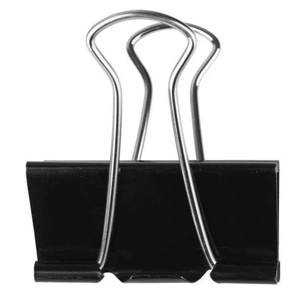 Klipy na dokumenty Q-CONNECT 19mm čierne 10ks 