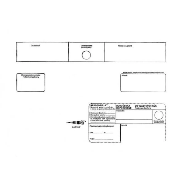 Poštové obálky C4 s páskou, do VR OD biele, 250 ks Nedoposielať 
