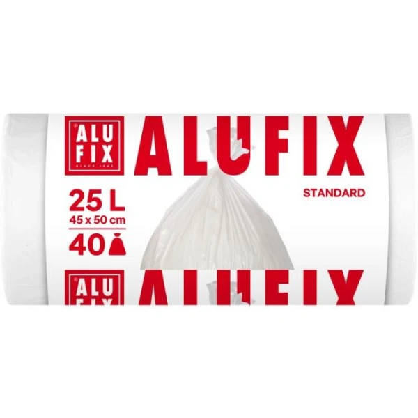 Vrecia na odpadky 25 ℓ, 40ks, 10mic, HDPE 50x45cm, biele, 